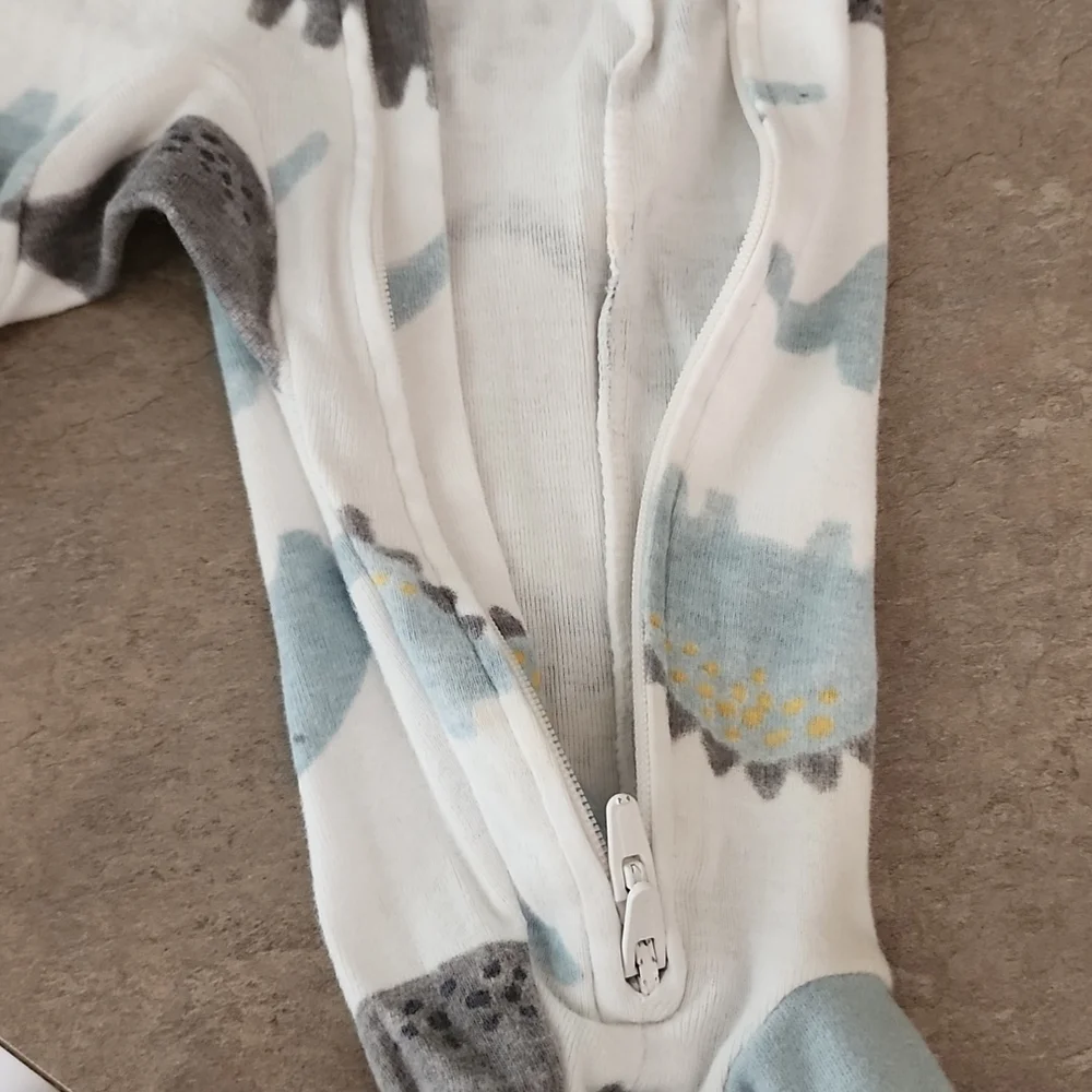 CARTERS Blue & Grey Dinosaur Sleeper 6 Months